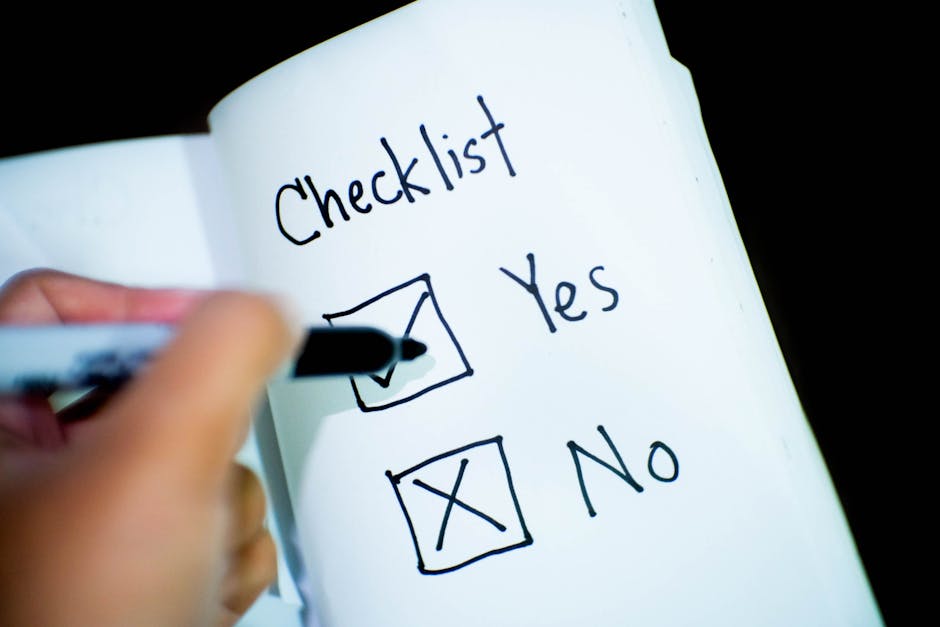A close-up image of a white sheet of paper featuring six hand-drawn circles outlined in black ink, each containing a green check mark. The circles are arranged vertically, with the bottom circle being